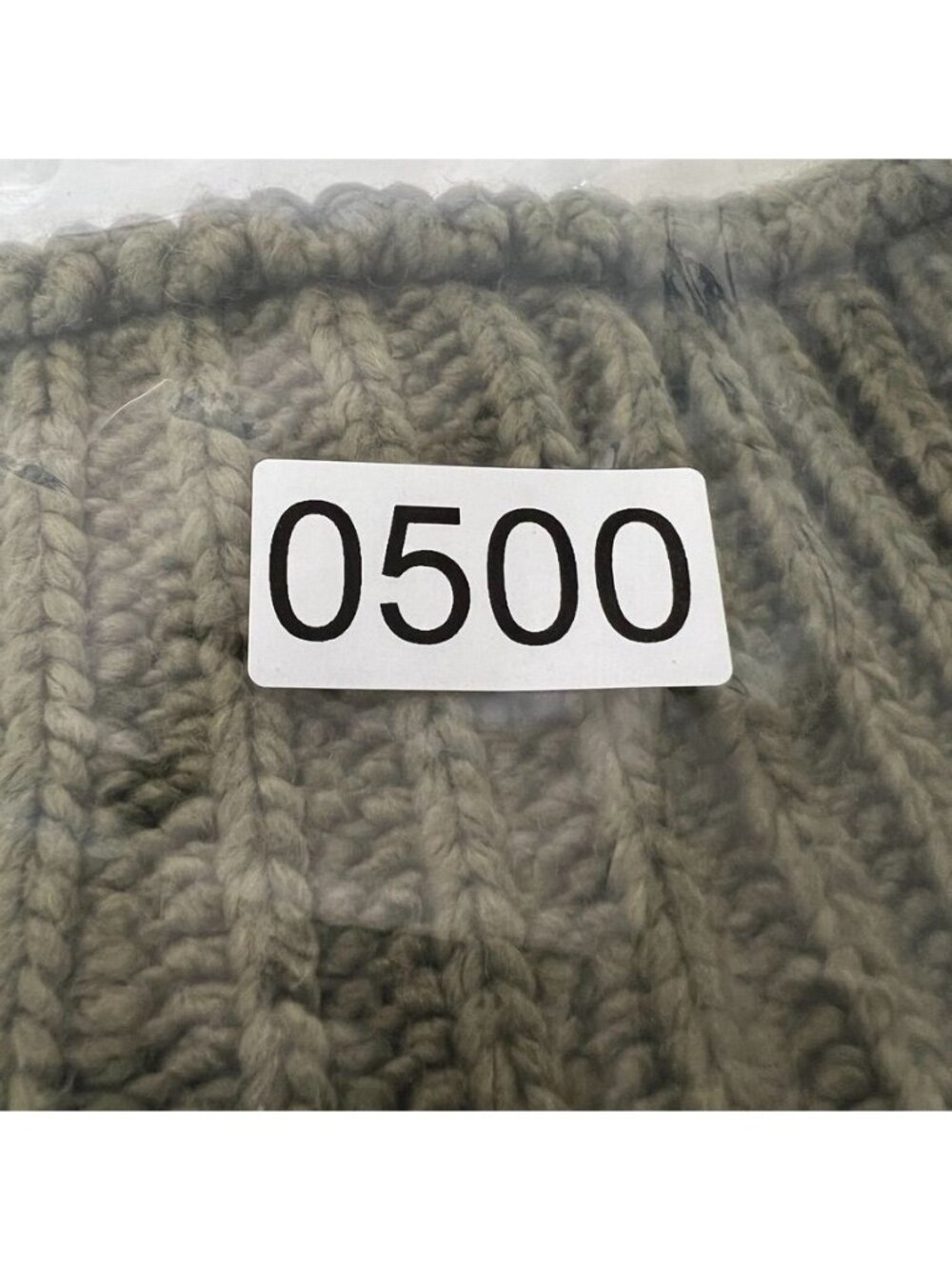 Chunky Knit Roll Neck Sweater XS Olive Green Cropped Fisherman Balloon Sleeve - Picture 10 of 11